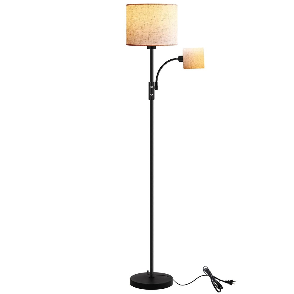 Floor Lamps for Living Room, Modern Floor Lamp with Reading Lamp, 62