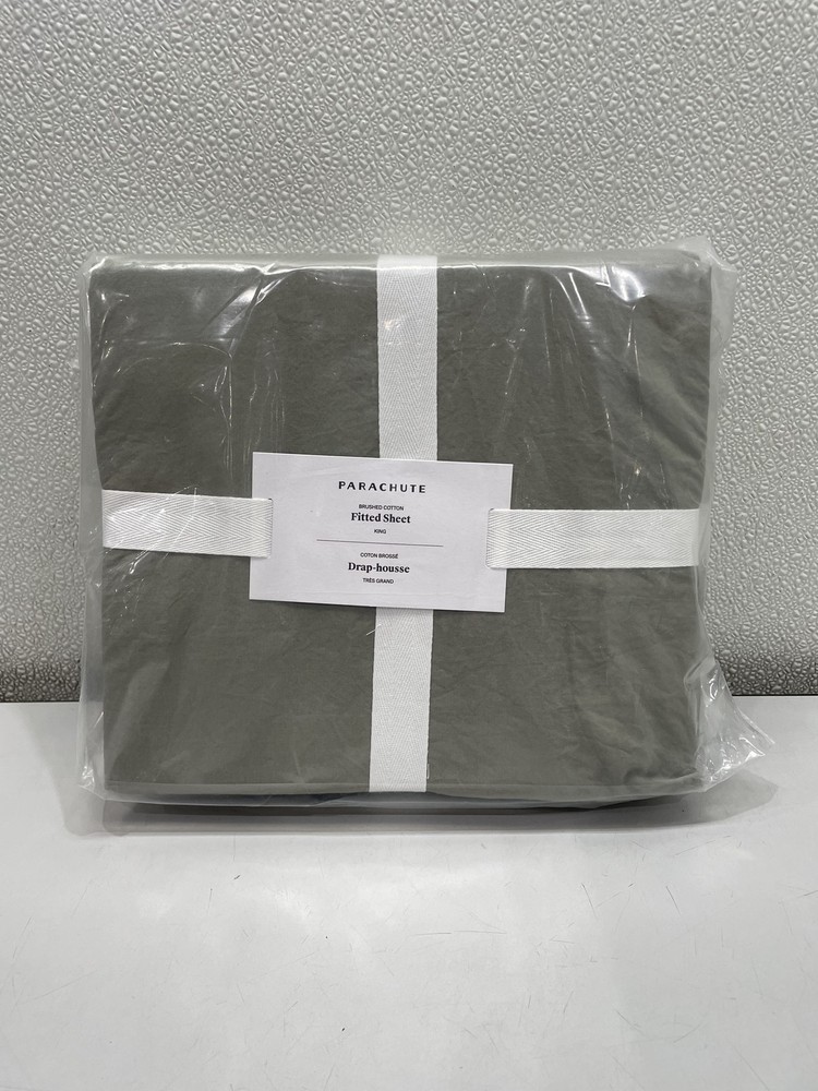 Parachute King Brushed Cotton Fitted Sheet, Moss