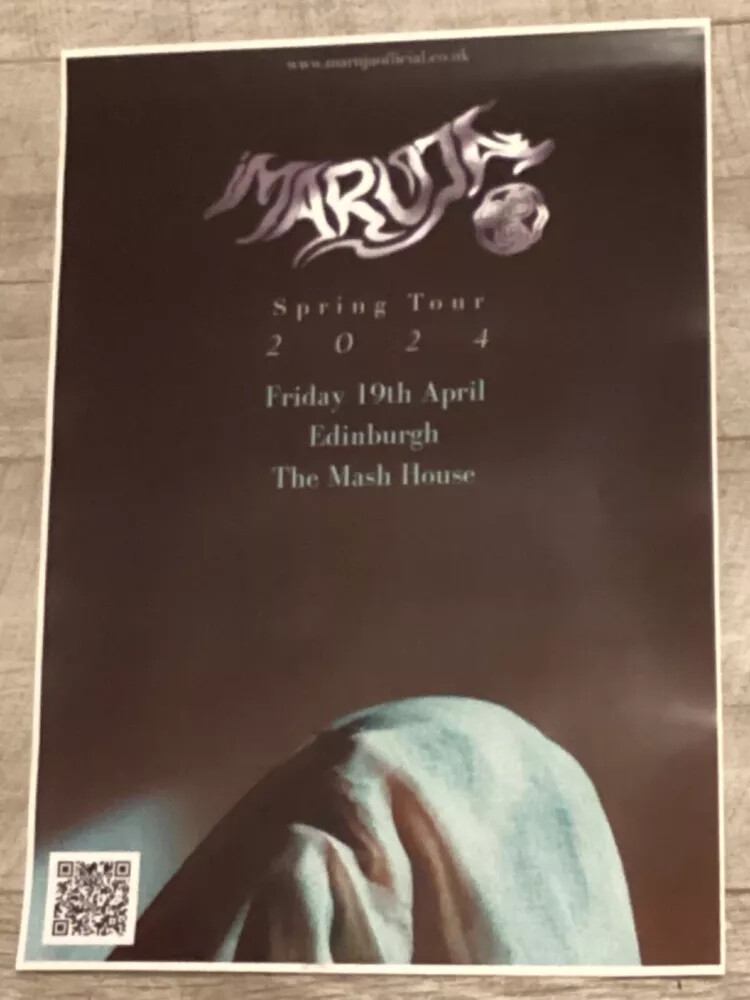 Maruja Edinburgh April 2024 2025 Concert Poster Live Band Show Tour