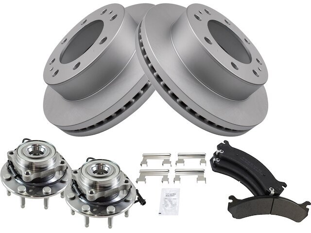 Front Brake Pad and Rotor and Wheel Hub Kit fits Silverado 3500 Classic 41ZRZY