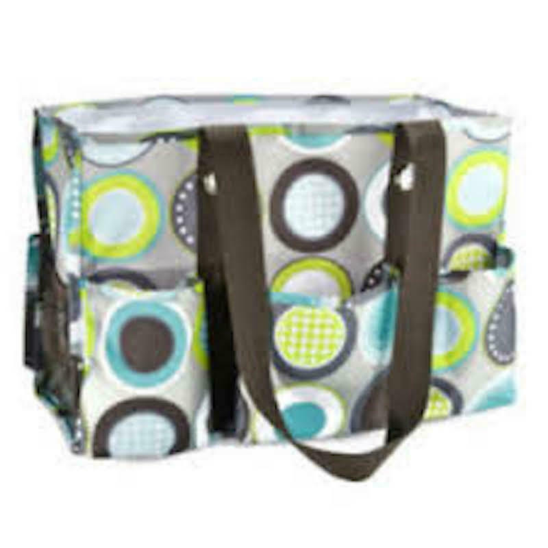Thirty One  Organizing Utility tote 31 gift shoulder mummy bag in Minty Chip