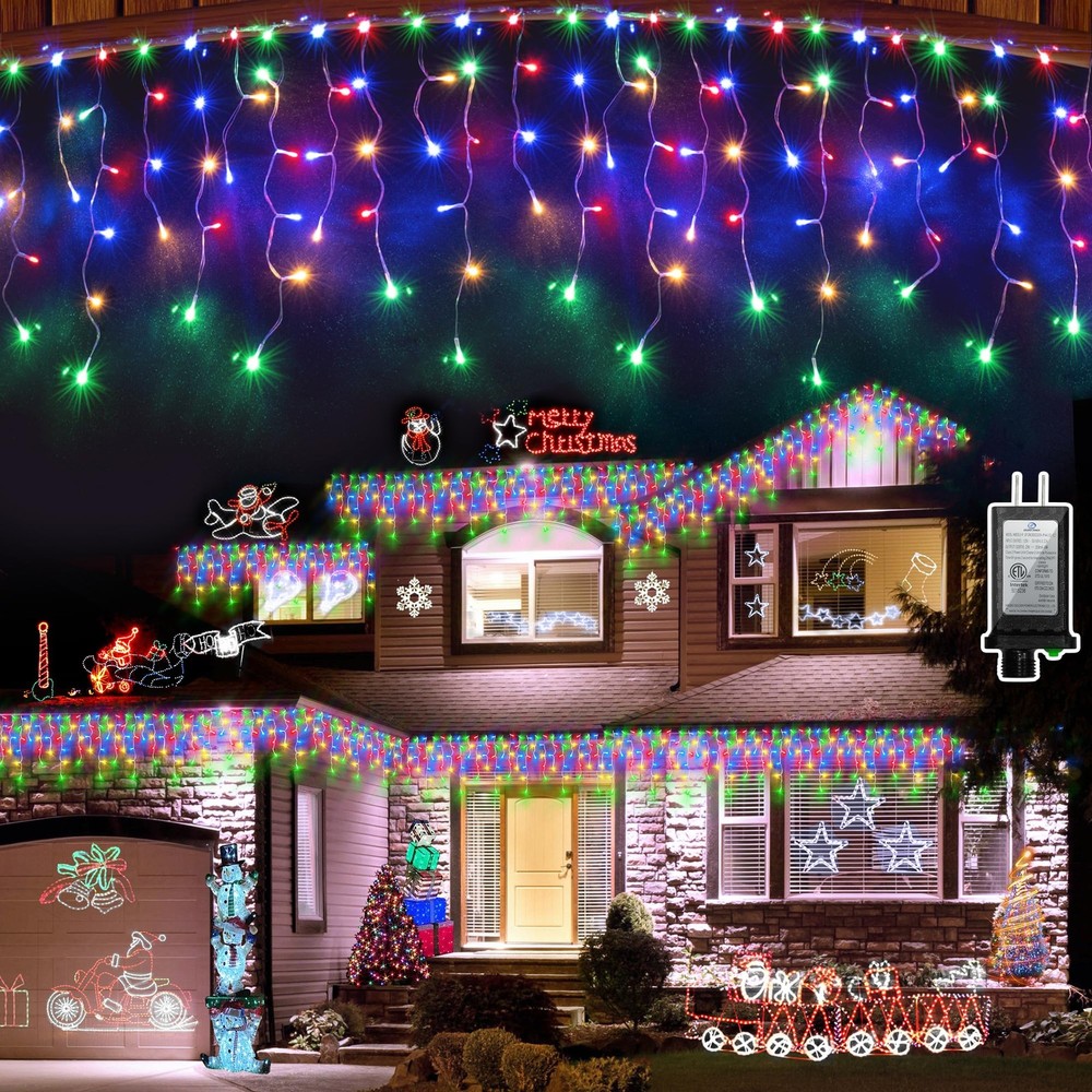 648 LED Outdoor Christmas Fairy Lights with 8 Modes Timer, IP44 Waterproof Mu...