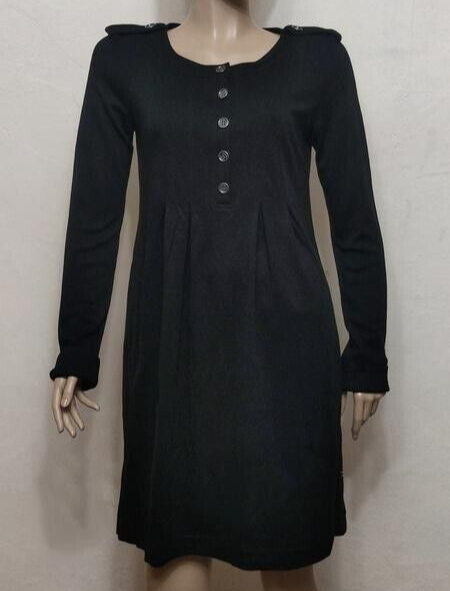 Burberry London Women Wool Dress Black Size UK10 USA8 ITA42