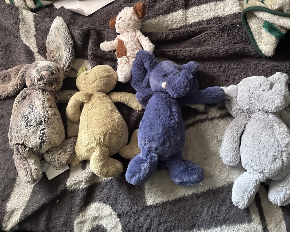 Jellycat Authentic Medium Blossom Blush Bunny Cherry Plush Toy Lot