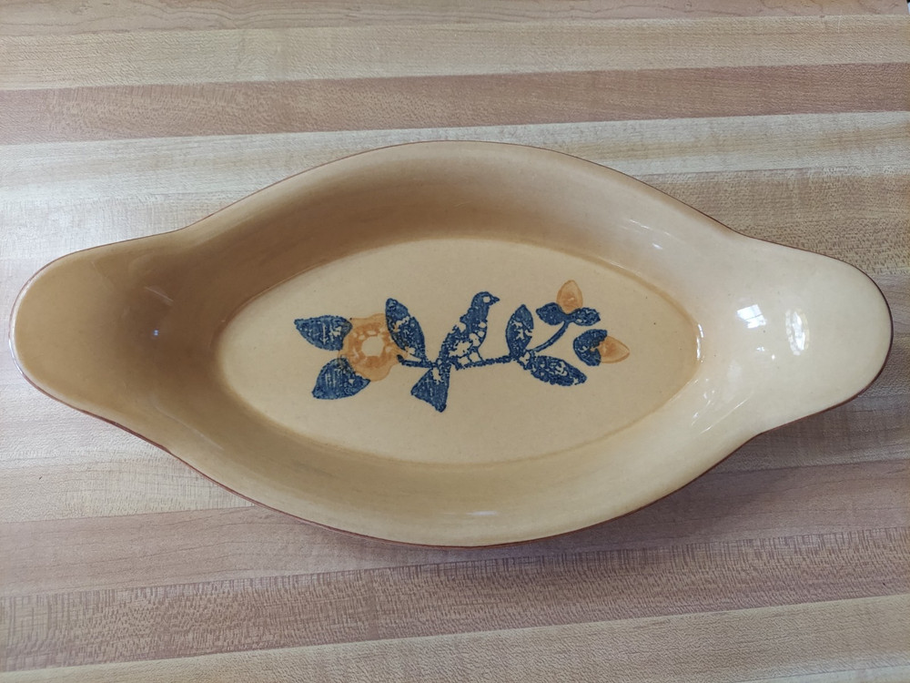 Pfaltzgraff Americana Bird Pattern Au Gratin Dish 22 Oz Stoneware #270