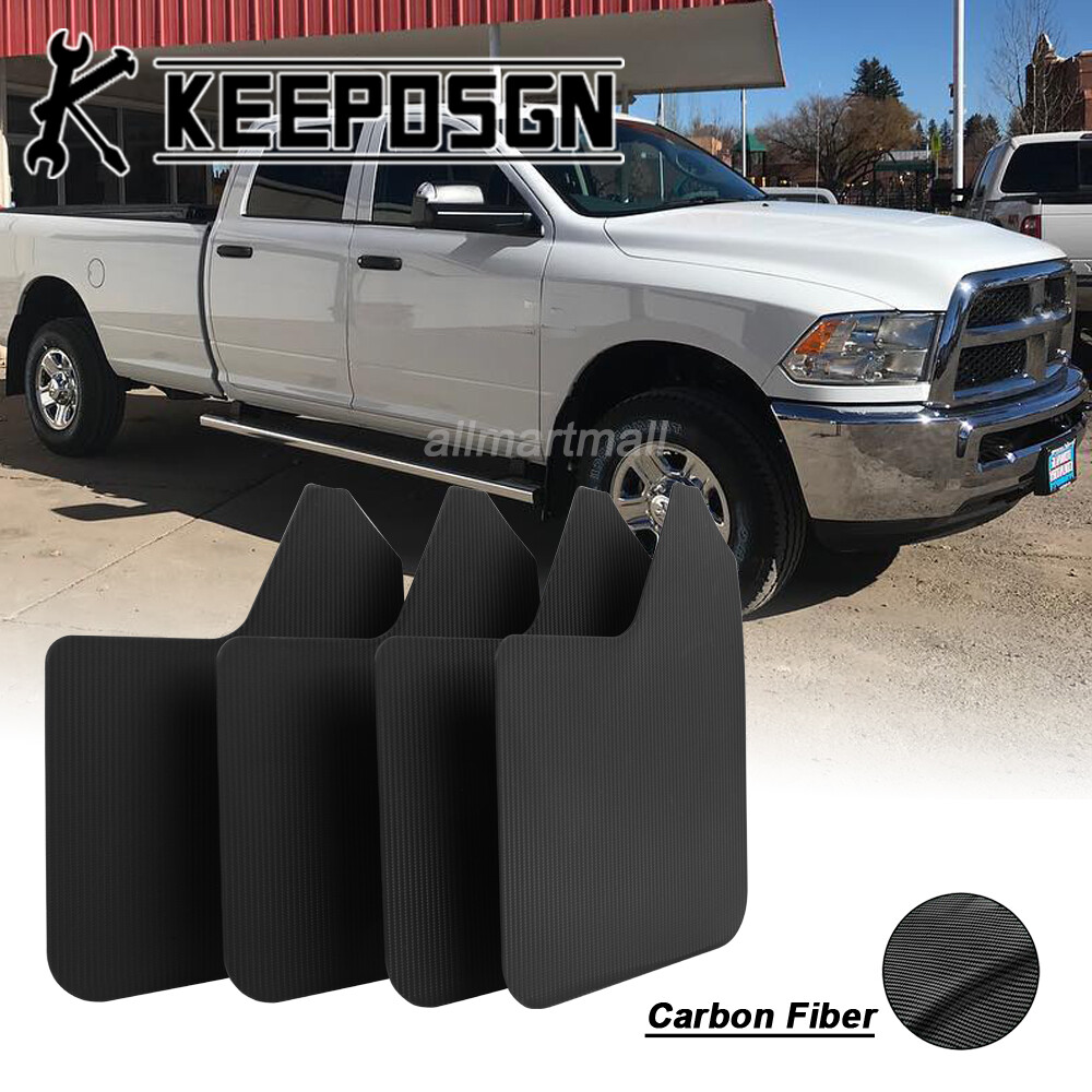 For Dodge Ram 2500 CARBON FIBER Truck Mud Flaps Splash Guard Wheel Fender Flares