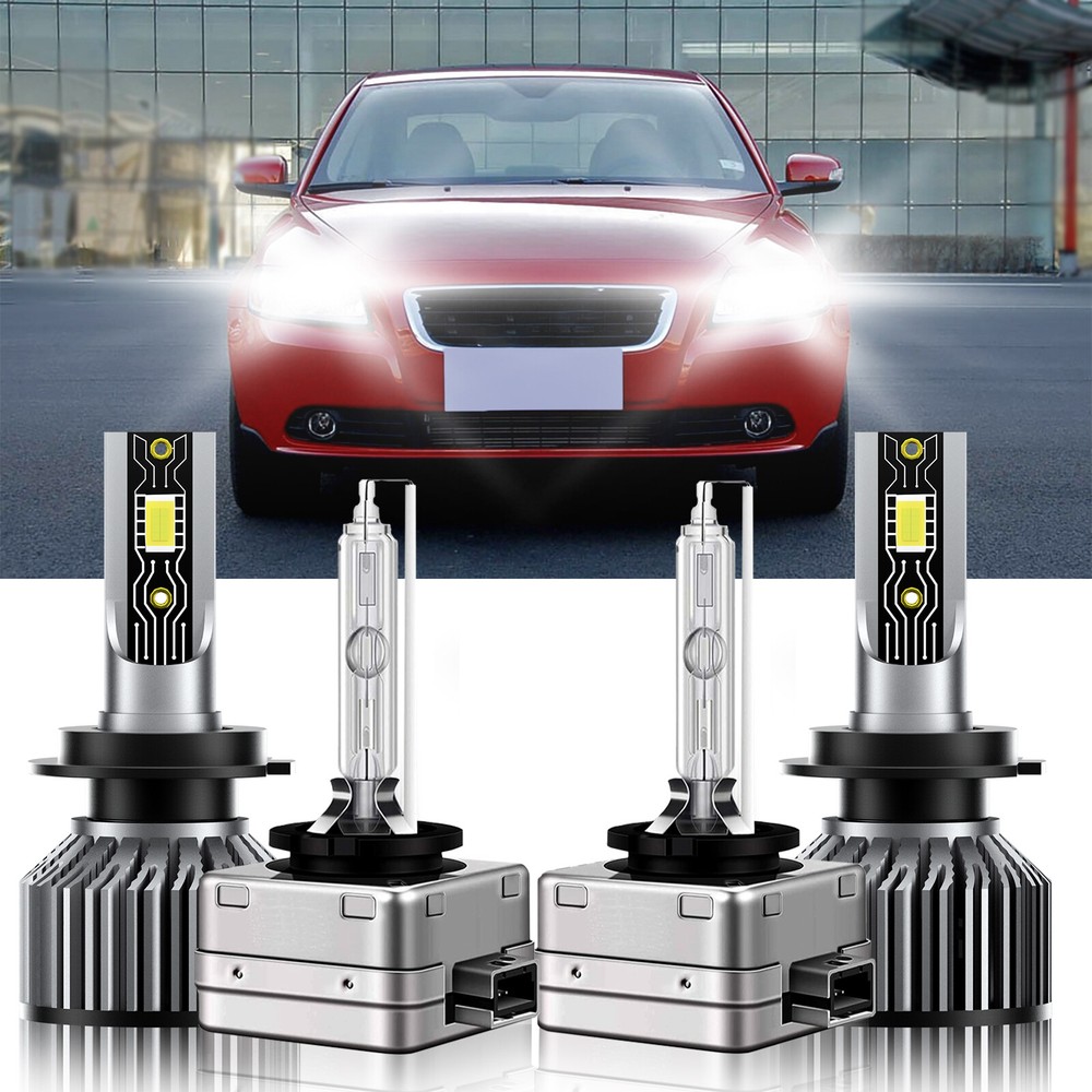 For Volvo S40 2008-2012 H7+D1S LED HID Headlight CSP Bulb Combo High Low Beam