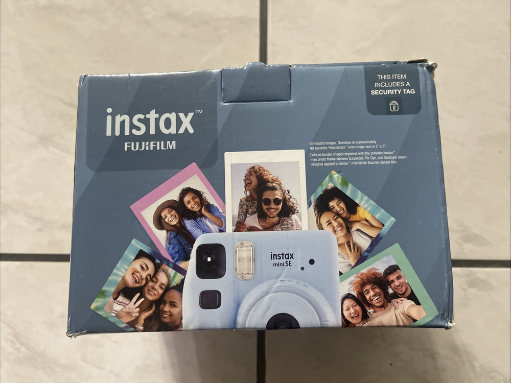 Fujifilm Instax Mini SE Instant Camera Bundle Lot | Light Blue | New in Box Film