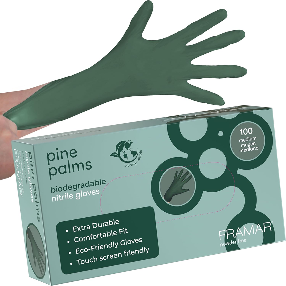 Green Gloves Disposable Latex Free – Heavy Duty Nitrile Gloves Medium, Disposabl