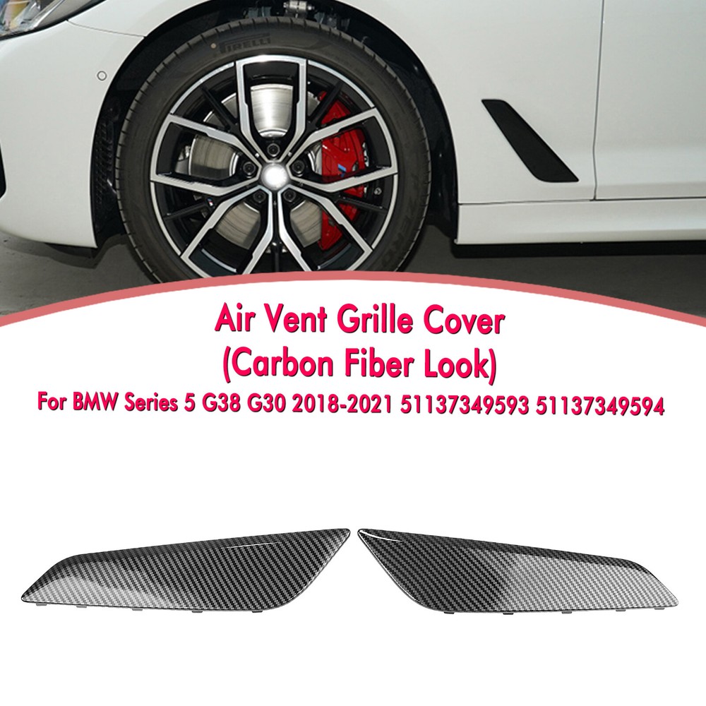 Side Fender Air Vent Trims Cover Panel For BMW 5 Series G30 G38 2018-2023 1Pair