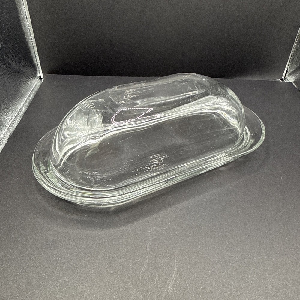 Vintage Glass Butter Dish