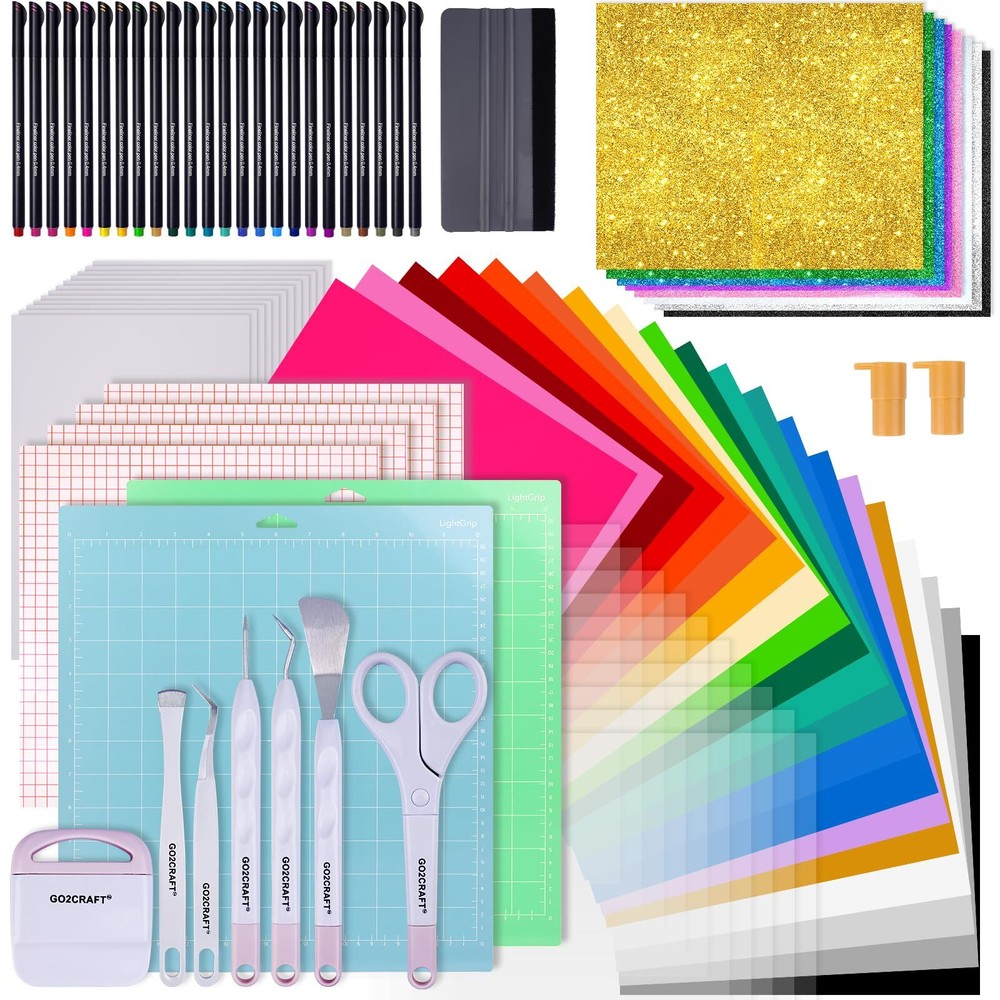GO2CRAFT Accessories Bundle for Cricut Makers and All Explore Air, 90Pcs Ulti...