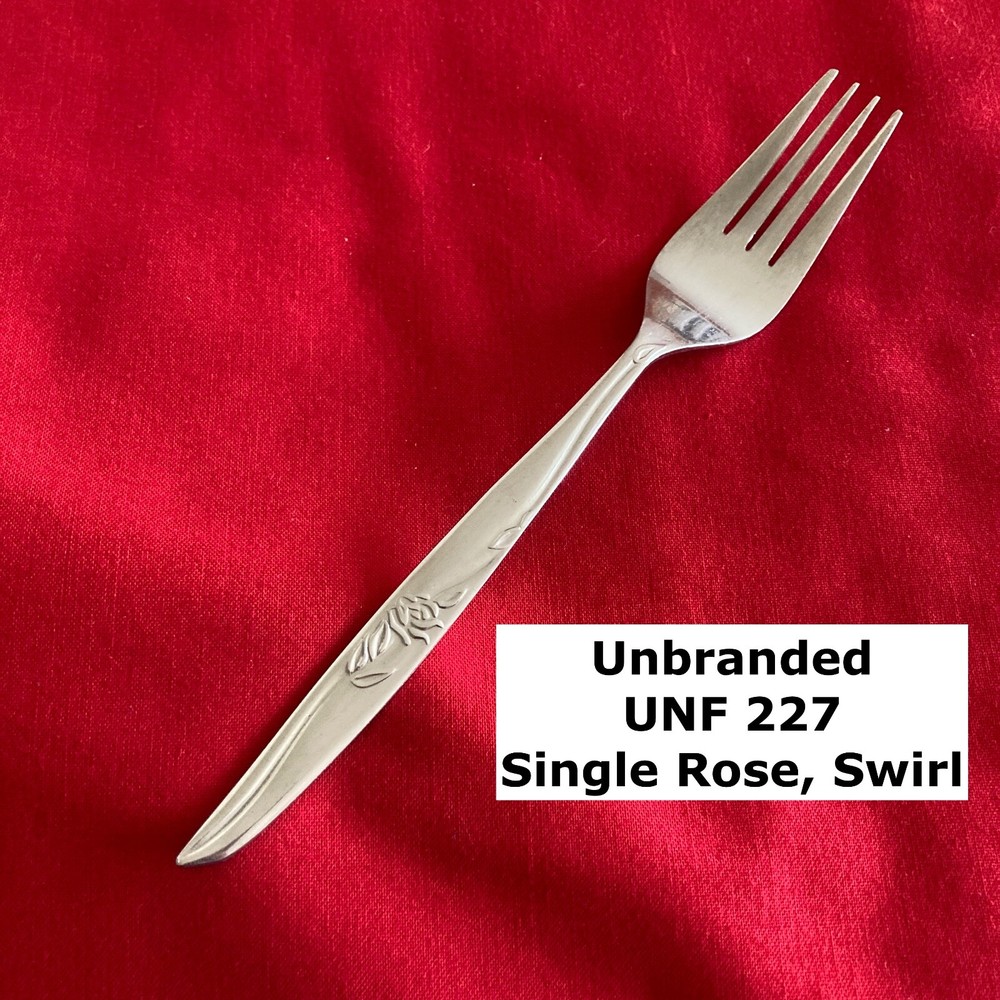 Rose Leaves Swirl Dinner Fork 7.25 Inch Stainless Steel Flatware
