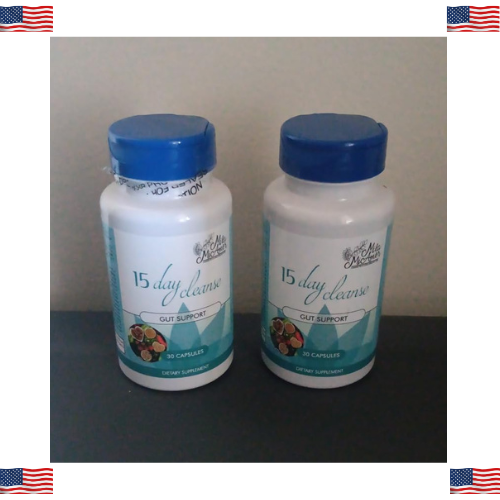 2 Pack 15-Day Advanced Gut Cleanse Detox for Men & Women - 30 Non-GMO Capsules