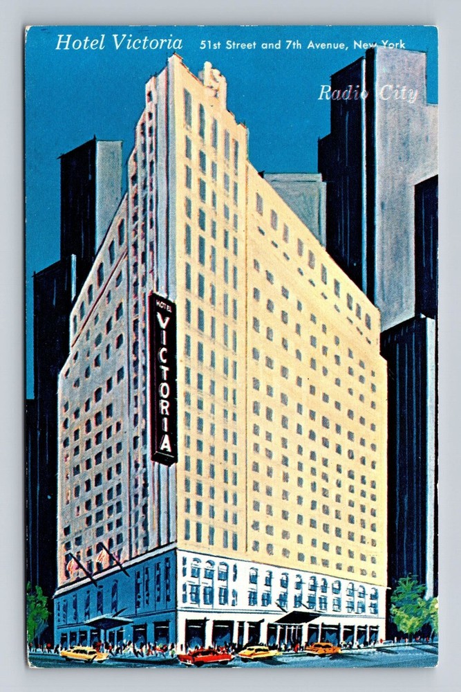 New York City NY-Hotel Victoria, Souvenir, Antique, Vintage Postcard