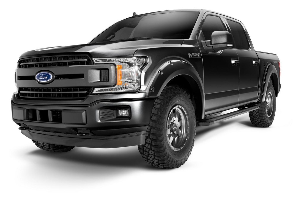 Bushwacker Fender Flares Pocket Style-Color Agate Black Met Finish 4 Pc Part No.