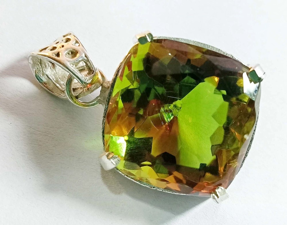 Alexandrite Pendant 49-50 Ct Cushion Cut Natural Certified Loose Gemstone Locket