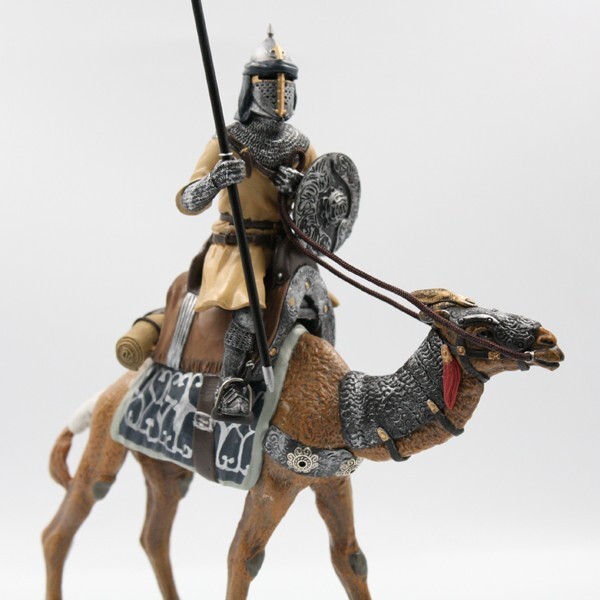 Vintage 1/18 Arab Camel Cavalry Medieval Crusader Knights  Soldier Figure Model
