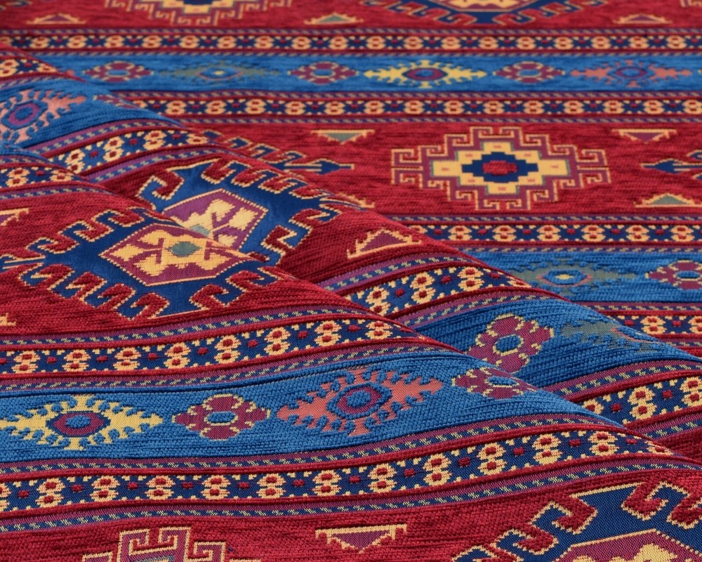 Kilim upholstery fabric tribal southwestern Turkish Moroccan by yard or meter