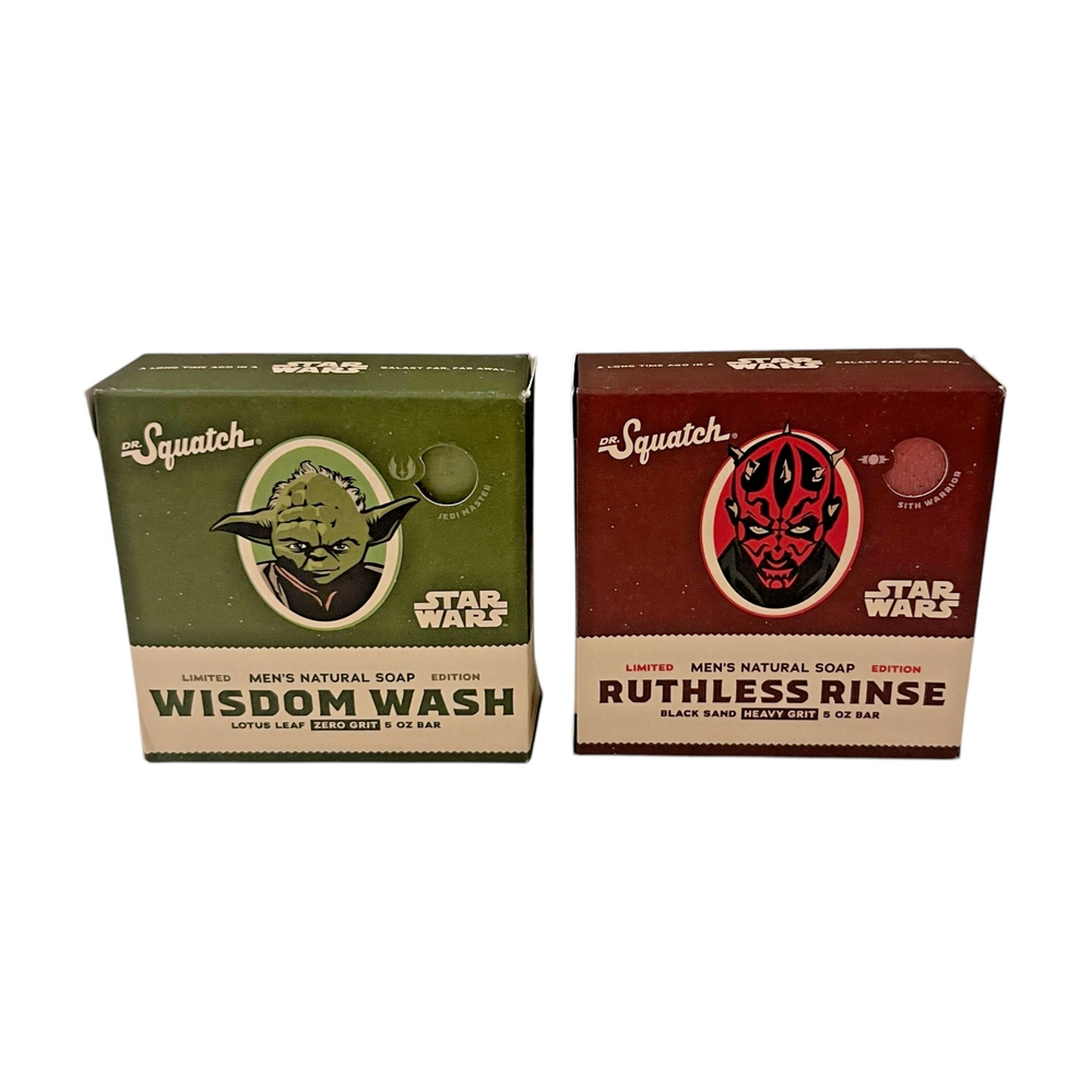 Dr Squatch Star Wars Soap Set. Wisdom Wash and Ruthless Rinse. Limited Edition