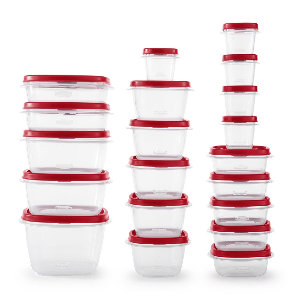 Rubbermaid 40-Pc Red Food Storage Containers with Vented EasyFind Lids