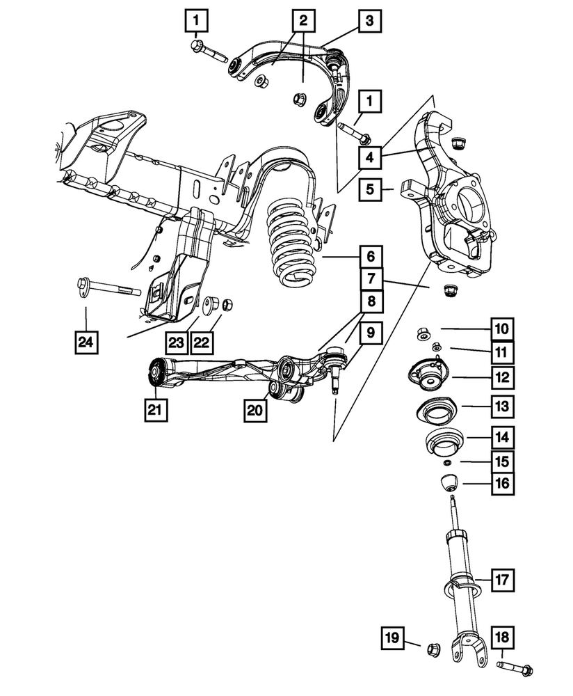 Genuine Mopar Shock Absorber 68045475AB