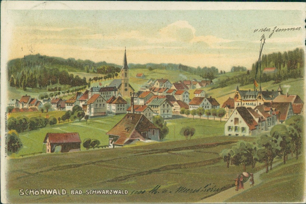 Ansichtskarte (a60) Baden-Württemberg Schönwald Schwarzwald 1910