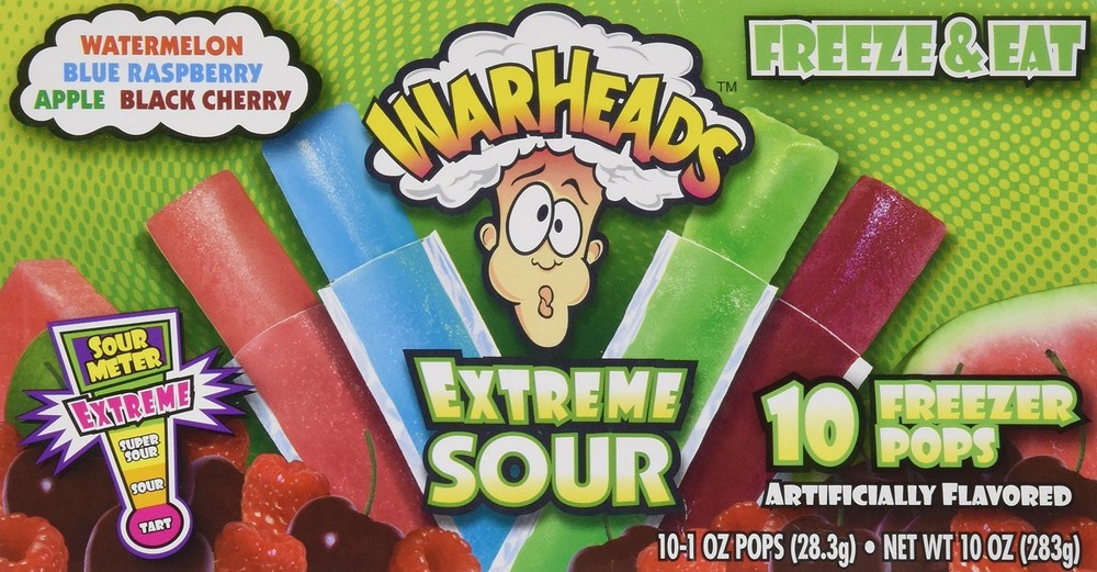Warheads Extreme Sour Freezer Pops 10ct Pack of 3