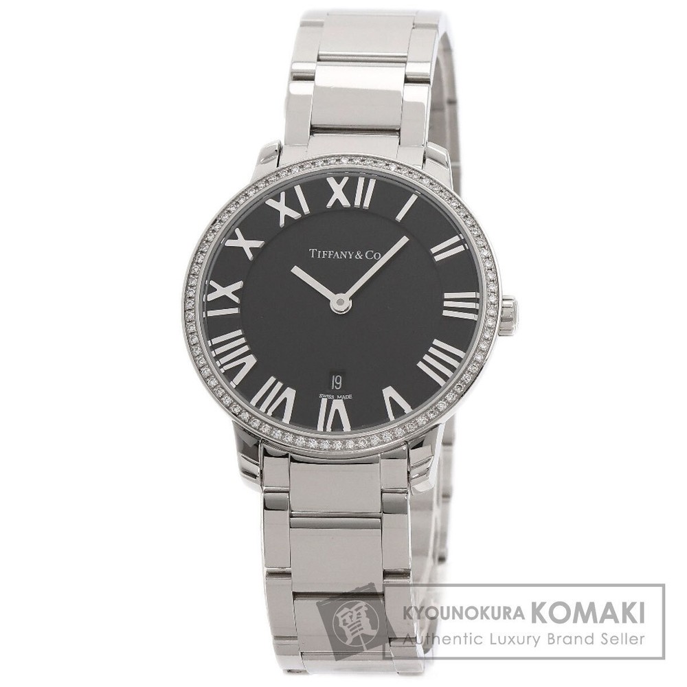 TIFFANY Co. Tiffany Co. Atlas Dome Bezel Diamond Watch Stainless Steel SS Wo