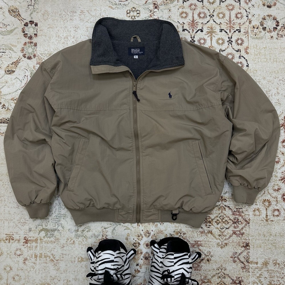 Vintage Polo Ralph Lauren Harrington Light Jacket Zip Bombers Nylon Warm Jacket