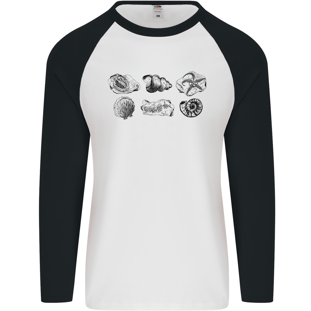 Fossil Set Palaeontologist Palaeontology Mens L/S Baseball T-Shirt