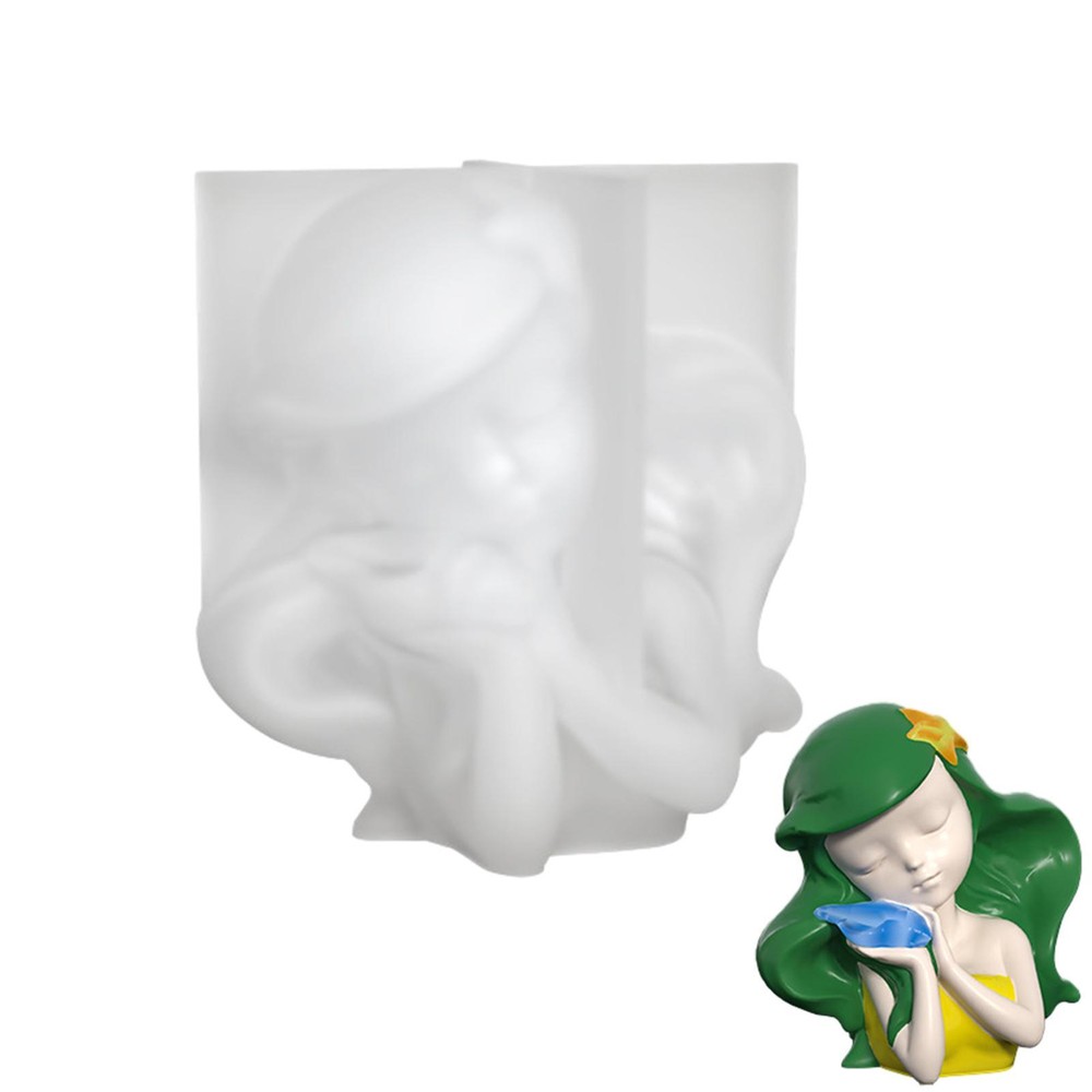 Girl Head Silicone Mold Multi-Functional Resin Art DIY Crafts Mold Home Decor