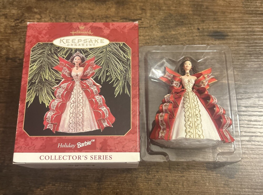 1997 Holiday Barbie Red Dress Hallmark Keepsake Ornament Collector Series 43