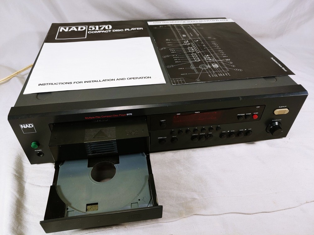 Vintage NAD 5170 Multiple Play 6 in 1 CD Compact Disc Player Changer *READ*
