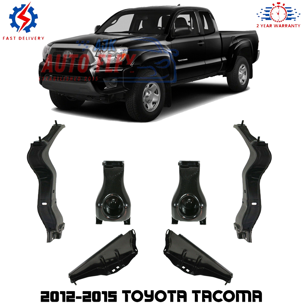 Front Bumper Outer & Support Bracket Kit For 2012-2015 Toyota Tacoma