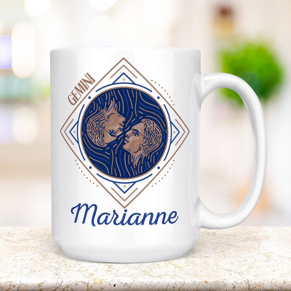 Personalized Gemini Zodiac Mug With Name Beautiful Gemini Horoscope Cup