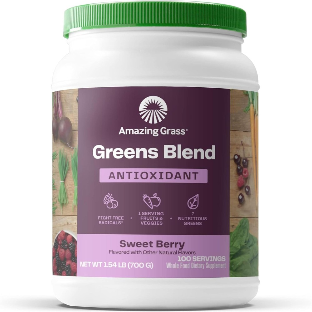 Amazing Grass Antioxidant Organic Berry Nutrition Powder 24.7oz 100 Servings