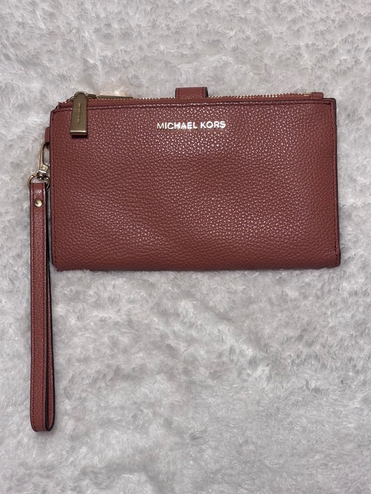 Michael Kors Wristlet Wallet Blush Pink Double Zipper
