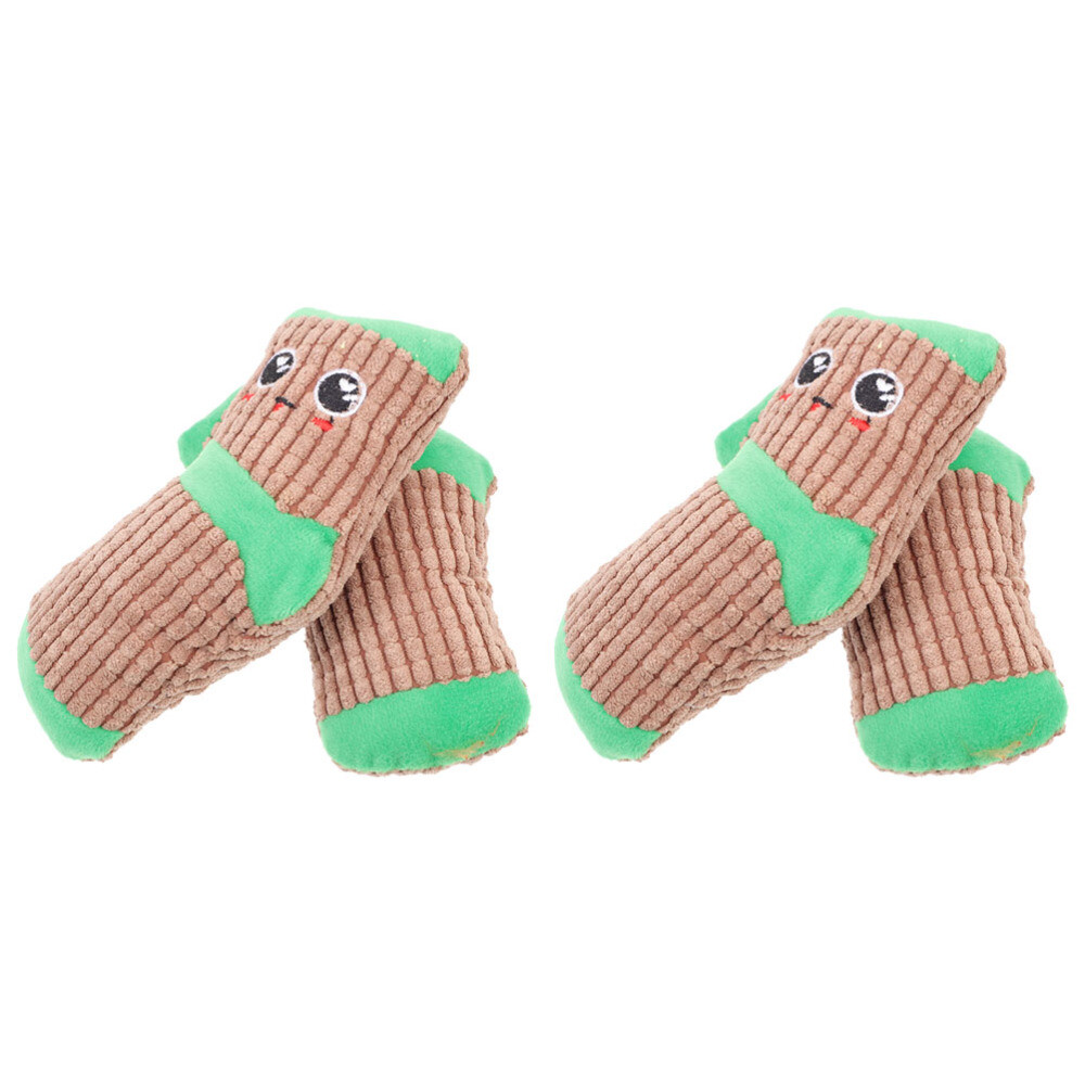 2 Pairs Sock Dog Toy Grip Puppies Squeaky Toys for Dogs Practical