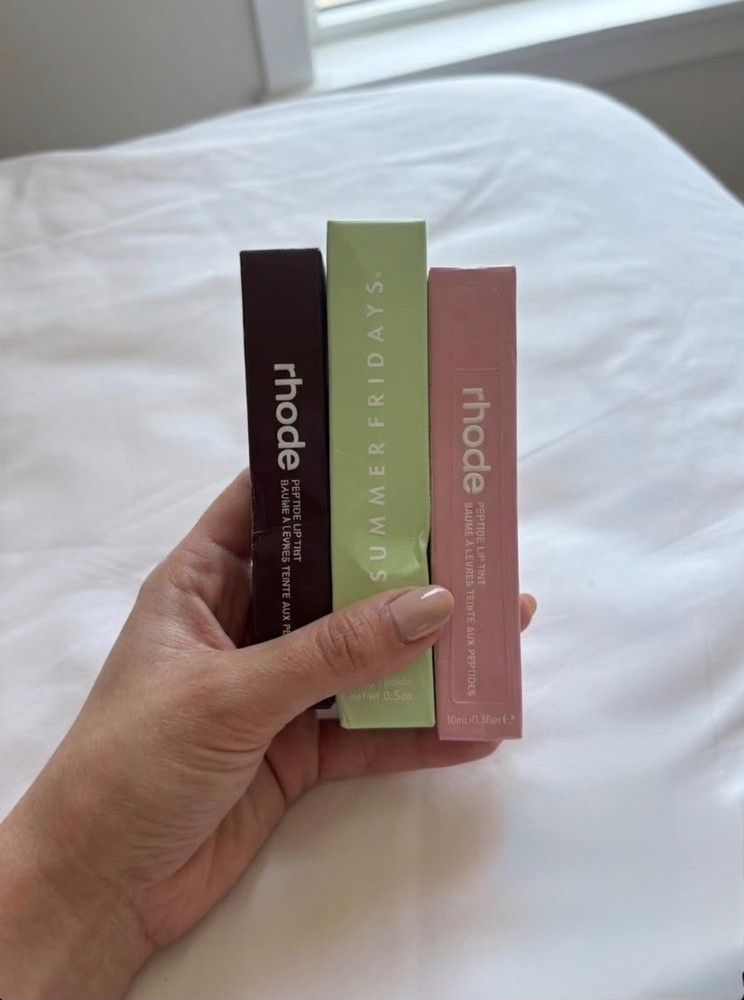 Combo Rhode Peptide Lip Tint Espresso & Ribbon + Summer Fridays Sweet Mint Balm