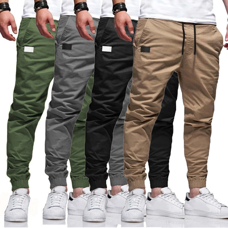 Men's Casual Joggers Cargo Pants Workout Trousers Sweatpants