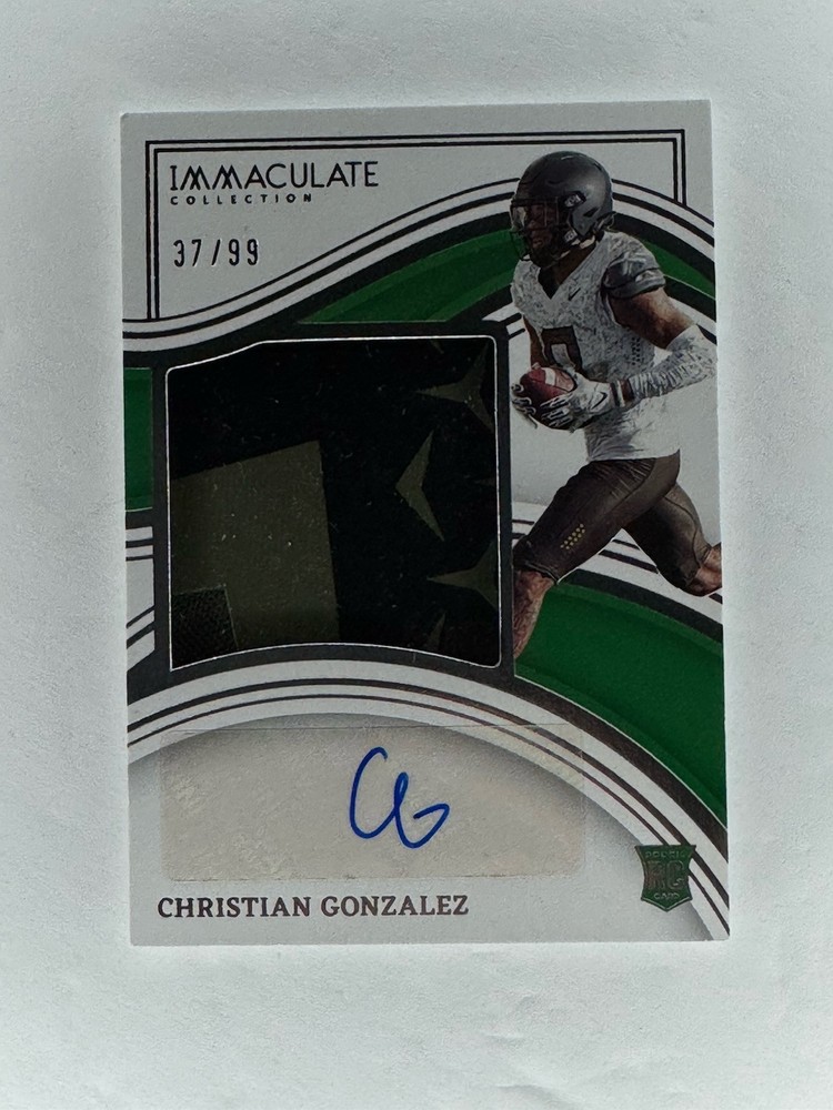 2023 Immaculate Collegiate Christian Gonzalez Rookie Patch Auto 37/99 NFL Patriots