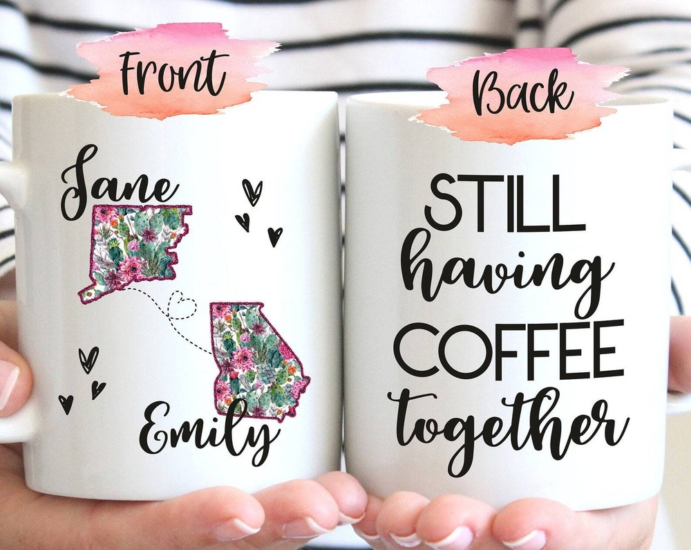 Long Distance Friendship Mug for Best Friends Miles Apart