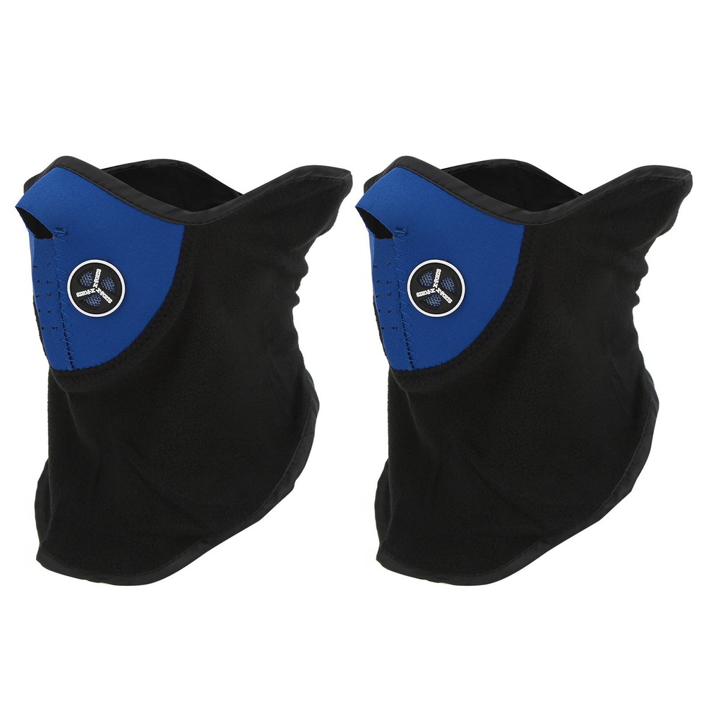 (Blue)Half Face Mask Windproof Anti Dust Winter Cycling Mask For Motorcycle FA
