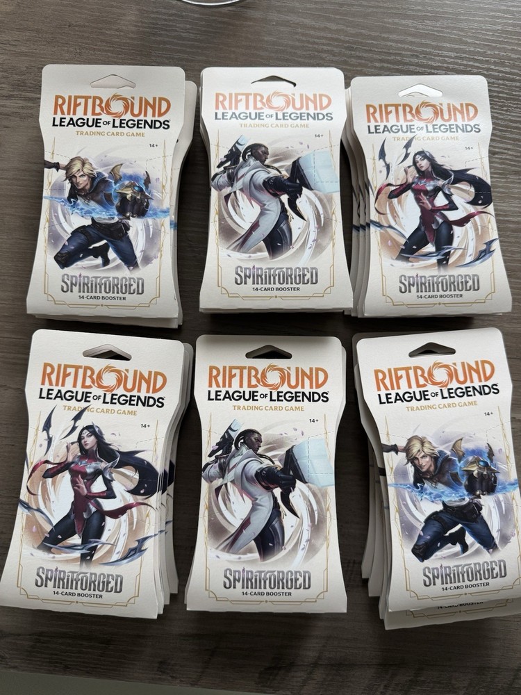 Riftbound TCG League of Legends Spirit Forged Sleeved Booster Pack Lot Of 28