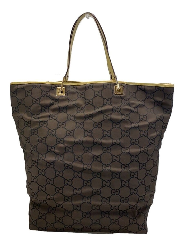 GUCCI Leather Tote Bag in Brown