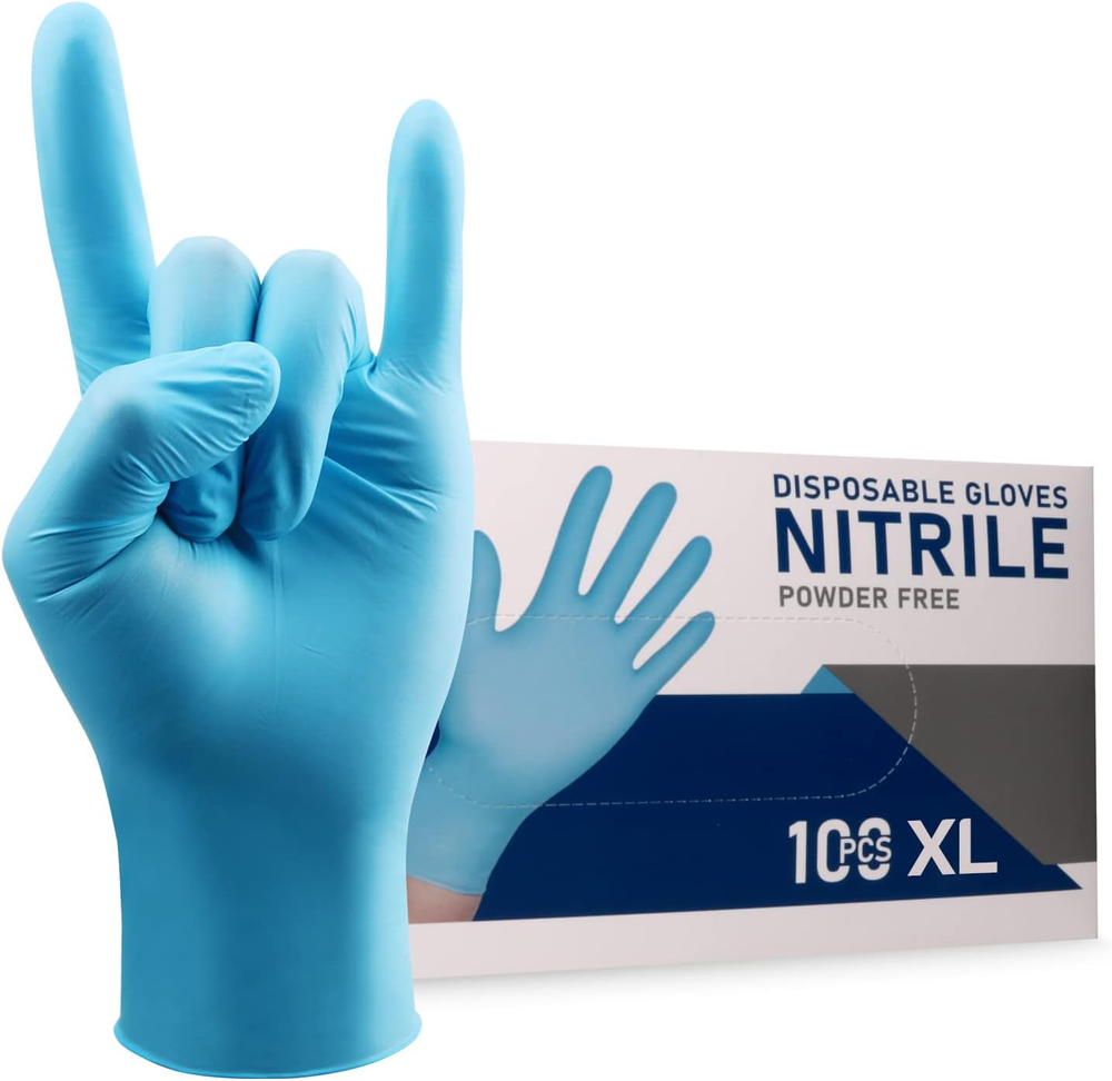 Nitrile Powder-Free Disposable Gloves 4Mil Latex-Free Touch Screen Compatible