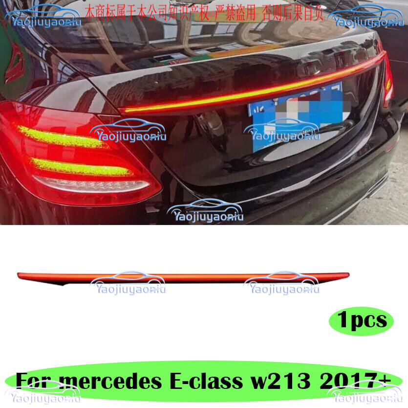 Smoke Black Rear Door Trunk LED Tail Light Cover For mercedes E-class w213 2017+