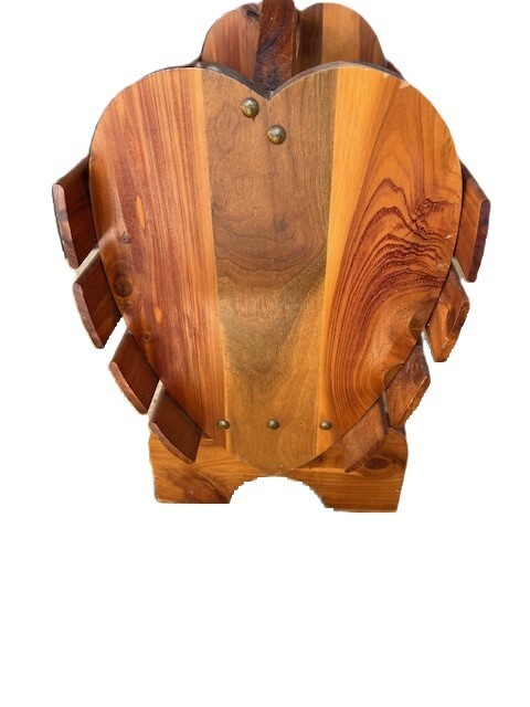 Decorative Cedar Heart Shaped Magazine Rack Stand  (MR-108)