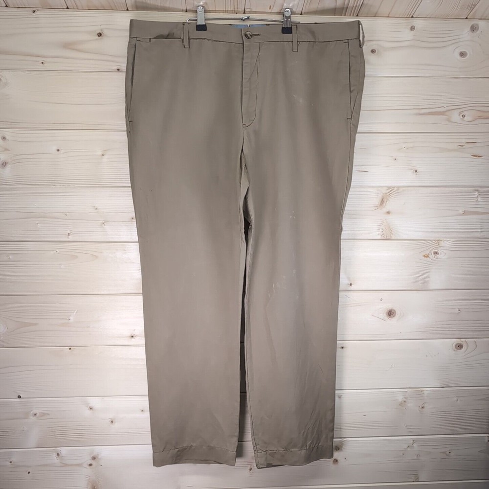 Polo Ralph Lauren Linen Blend Size W40 L30 Brown Lightweight Formal Trousers